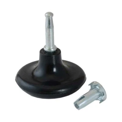 4 x Black Plastic Metal Feet Leg Glider Glides Castors Divan Bed Base Sofa Wheel