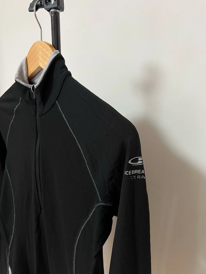 Icebreaker Lana Merino Mujer M Bodyfit 200 Cremallera 1/4 Polar Suéter Sudadera Larga Foto 2 de 4