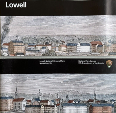 New LOWELL NHP - Massachusetts  NATIONAL PARK SERVICE UNIGRID BROCHURE  Map