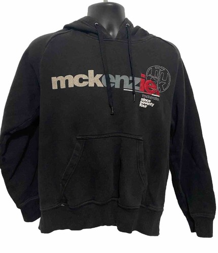 MCKENZIE Men’s Black Red Hoodie Cotton Size M vtd