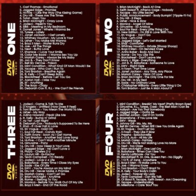 90s Slow Jams Video Myxer *4 DVD Set* 120 official R&B music