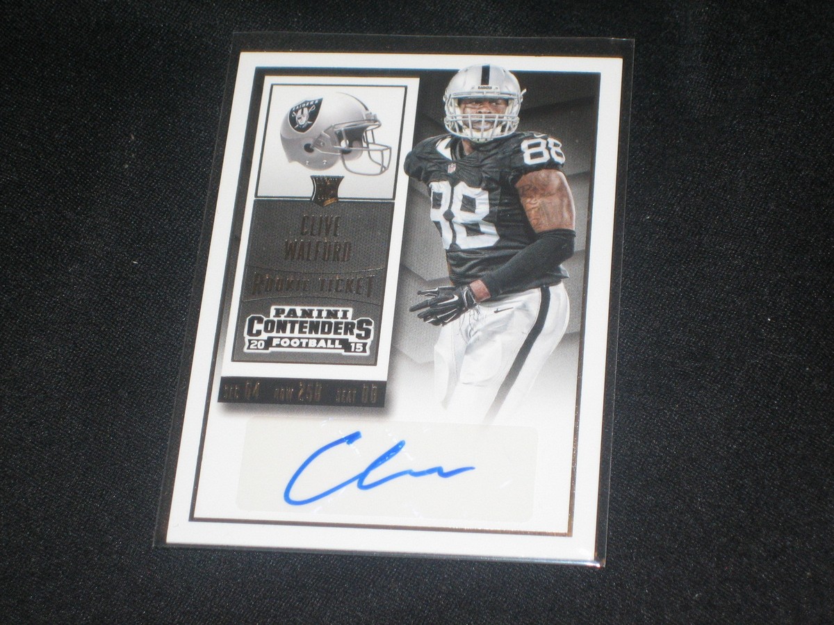 CLIVE WALFORD RAIDER ROOKIE CERTIFIED AUTHENTIC AUTOGRAPHED SIGNED