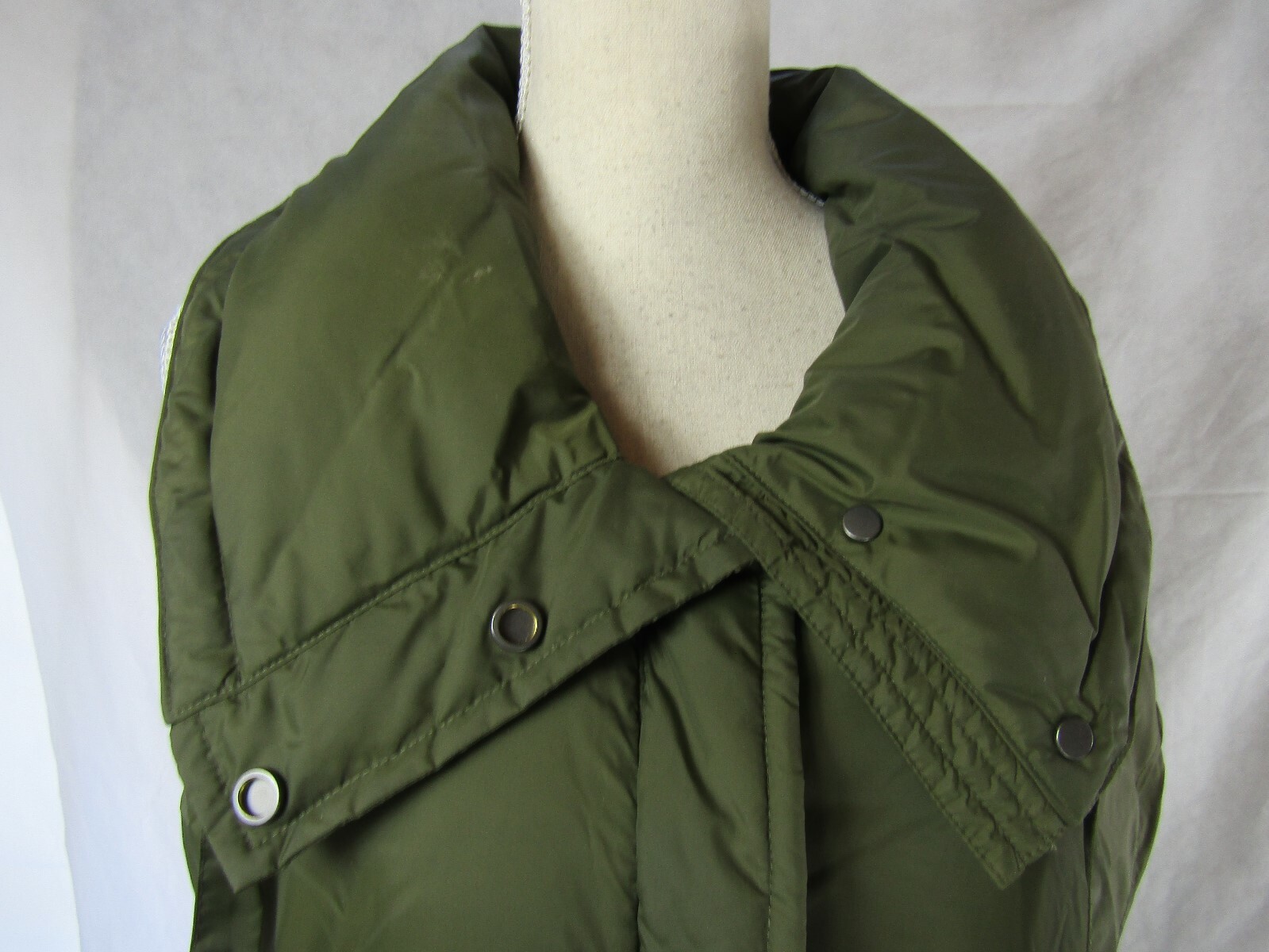 EILEEN FISHER Green Down Puffer Vest 