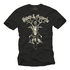 BIKER CHOPPER T-SHIRT HARLY ROCKER MOTORRAD T-SHIRTS SKULL TOTENKOPF T-SHIRTS