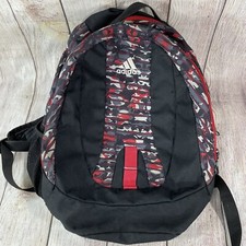 Adidas Camo Camouflage Red Black Backpack Two Zippers
