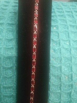 Mozambique Garnet Bracelet in Platinum Over Sterling Silver (6.50 In) 11.90 ctw