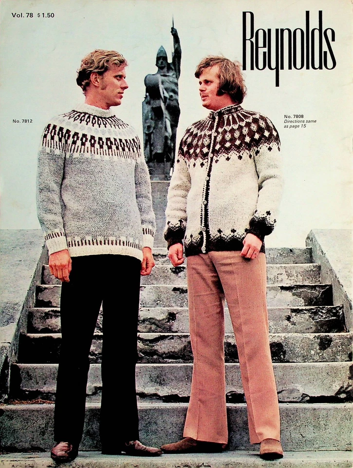 Prendas para el torso islandesas chaquetas jerséis hombres y mujeres patrones de punto de Reynolds Foto 4 de 4