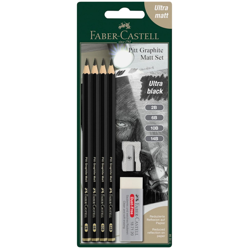 Faber-Castell PITT Graphite Matt Pencil Set (6pc)