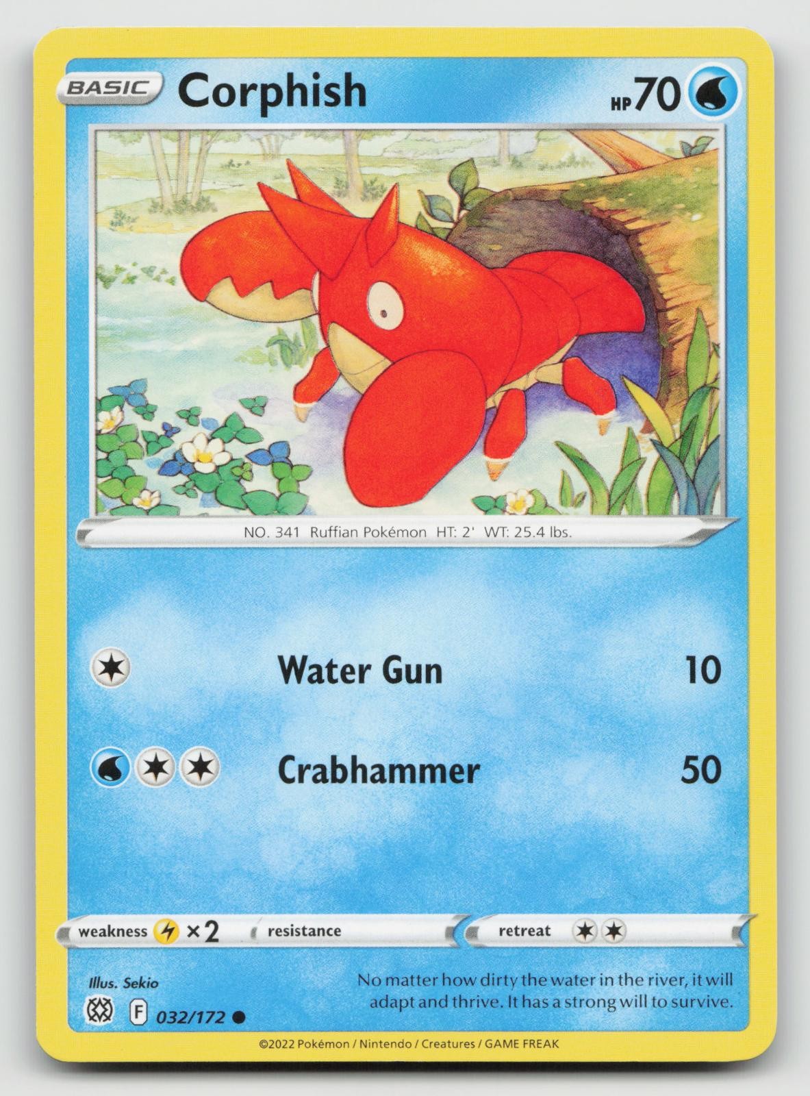 Corphish 032/172 Brilliant Stars Common Pokemon NM/M