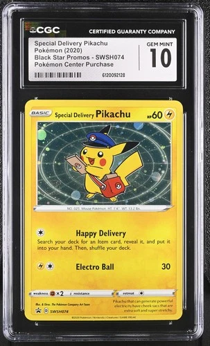 SPECIAL DELIVERY PIKACHU Sword & Shield Promo #SWSH079 CGC 10 Pokemon