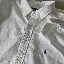 Ralph Lauren Classic Fit White Oxford Shirt Men 18 34/35 Long Sleeve Button Down