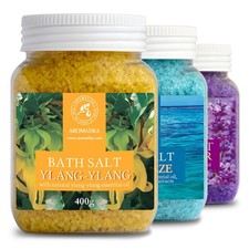 Bath Salts Set 42 Oz - Lavender - Sea Breeze - 14.1 Ounce Pack of 3 