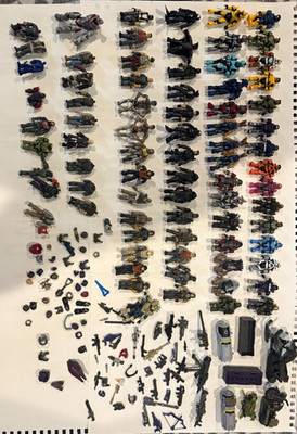Mega Construx Action Figure Lot w/ Mini Figures, Weapons, Parts & Gear