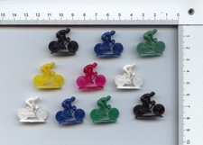 DDR: Spielfiguren-Konvolut für Würfelspiele / Brettspiele Spika Fahrradfahrer