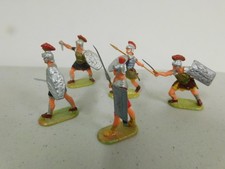 Elastolin 40mm Roman Infantry attack group x5 Lot 1 BB