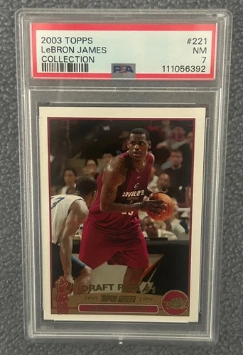 2003-04 Topps 2003 NBA Draft Collection LeBron James #221 PSA 7 NM Rookie RC