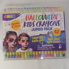 Joyin Halloween Kids Crayon Set 42 PCS, 14 Metallic Colors, Safe, Multicolor