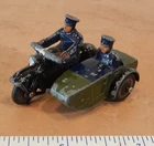 VINTAGE, DINKY TOYS PATROL MOTORCYCLE & SIDECAR #42B  MADE IN ENGLAND MECCANO