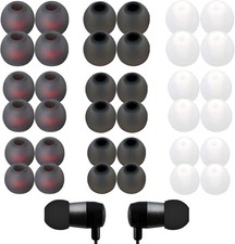 Ear Bud Rubber Tips, 36 Pcs Replacement Tips, S/M/L, 3 Colors