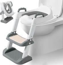 Riduttore WC Bambini, Scaletta WC per Bambini Pieghevole, Vasino Bambini Con Sca