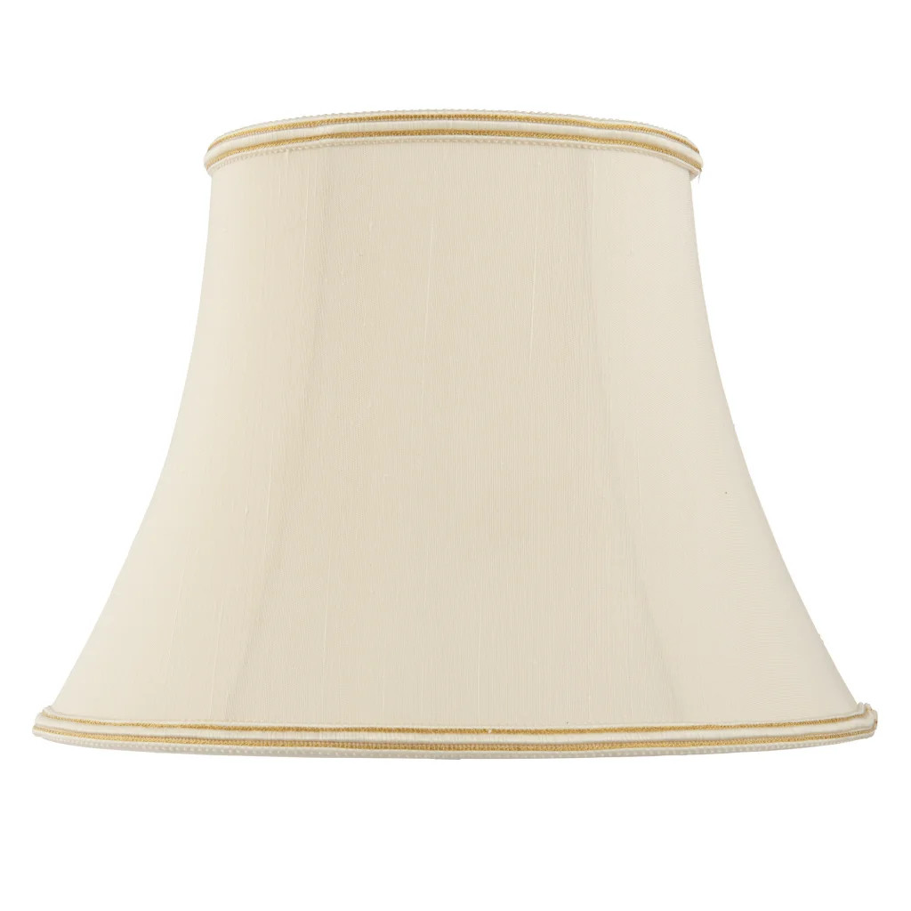 Lampshade Cream 20"" Bell Celia Faux Silk Fabric 515mm Endon CELIA-20