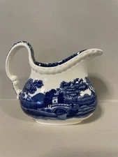 Vtg Copeland Spode Spode's Tower Blue Creamer England Old Mark 4" H x 4.5”L