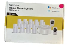 Tolviviov Home Alarm System WiFi 12 Piece Kit Use with Google Home Amazon Echo