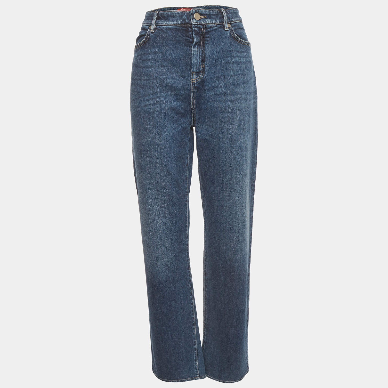Max Mara Studio Blue Denim Straight Leg Jeans XLWaist 32