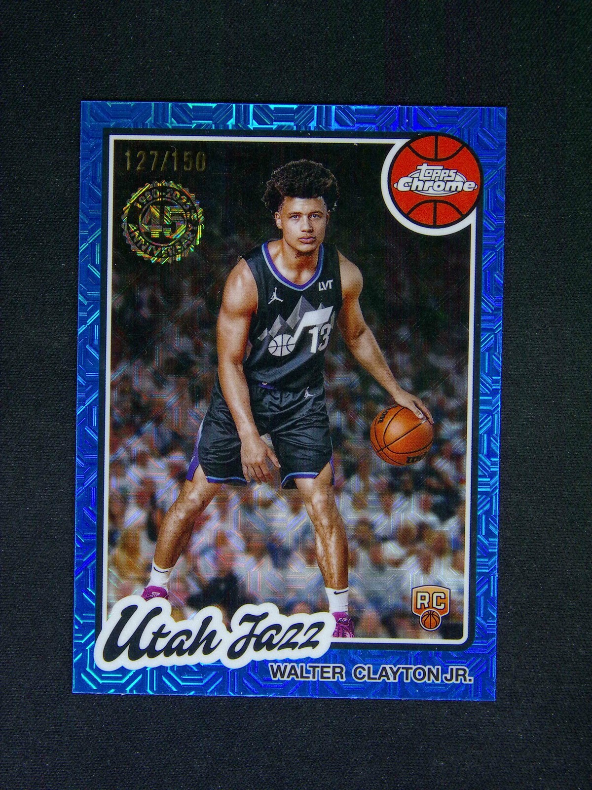 2025-26 Topps Flagship Walter Clayton Jr. RC Chrome Blue Mojo /150