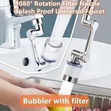 1080  Rotating Faucet Extender Splash Proof Kitchen Sink Faucet Aerator Nozzle