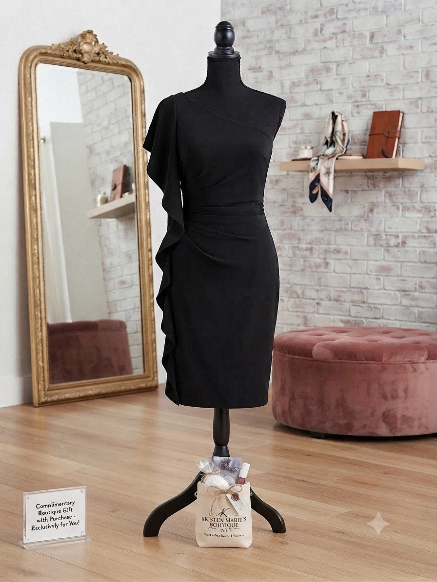 white trapeze dress Mock Neck Strapless / Curve / 20w 100% premium European linen Lillian Ruth Bride: Bridal Style:Tiered Color:Antique Beige (Hat)