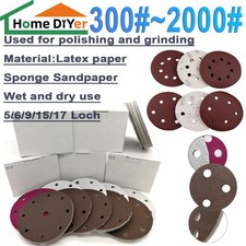 Hook&Loop 5/6inch Foam Sanding paper Red Sponge Sanding Flocking Disc 5-17Hole