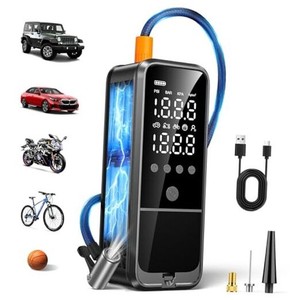 Noir 160PSI Gonflateur de pneus - 6000mAh portatif Air Compresseur