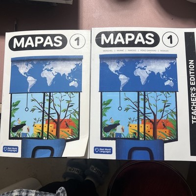 MAPAS 1 Teachers Edition and Student Ed Klett World Languages (Spanish) Unused