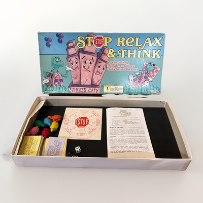 Stop Relax & Think Board Game for Compulsive Children 100% Complete in Box