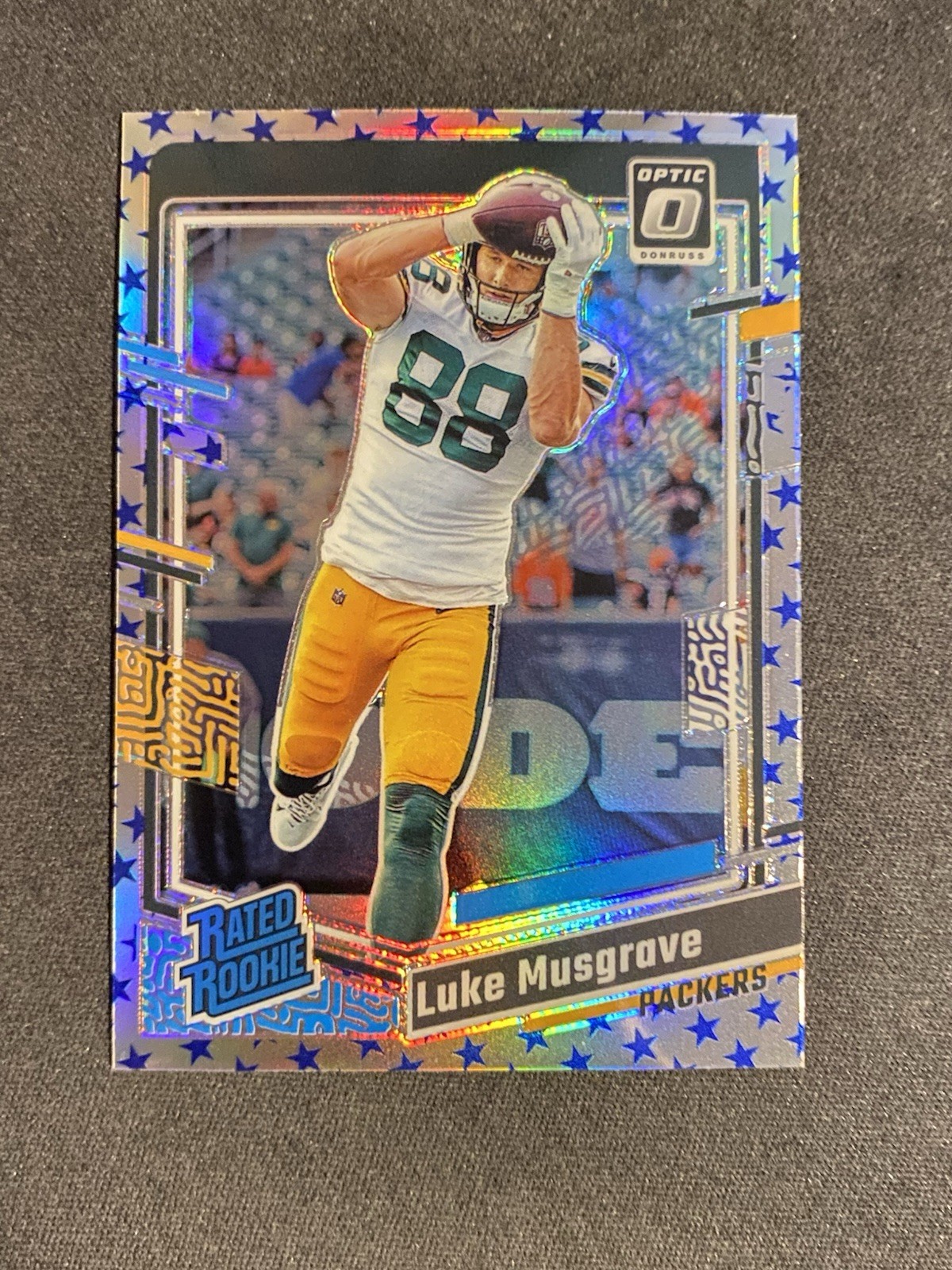 2023 Donruss Rated Rookie Optic Luke Musgrave Stars Prizm Packers SP Rookie #241