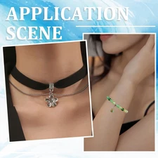 1 Box 160Pcs Round Bail Beads Silver Bail Tube Beads Bulk Alloy Small Tibetan...