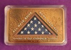 5 oz Copper Bullion Bar 0.999 Fine Uncertified Memorial Day Remember & Honor — photo 2
