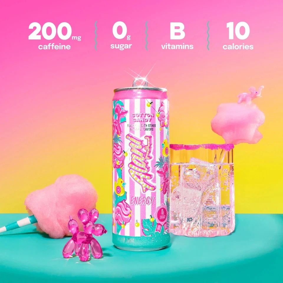 Alani Nu Sugar Free Energy Drink, cotton candy, 12 fl oz, 6 Pack, Cans - Image 3 of 4