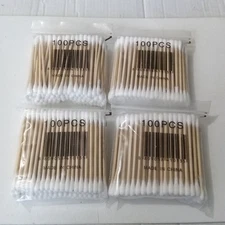 400 Cotton Swabs with Wooden Sticks Q Double Tipped Tip Brand New Sealed Lot of
