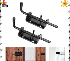 Spring Loaded Gate Latch Pin Barrel Bolt 6in Durable Solid Steel for Shed Doors