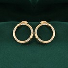 Spectrum Circle Diamond Earrings 9k Yellow Gold Lab Grown Round Dangle Drop — photo 4