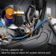 High Quality R134a Refrigerant Recharge Kit Ac Recharge Hose Kit With Gauge New