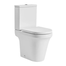 Tavistock Aston Comfort Height Rimless Open-Back Toilet with Seat White