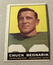 1961 Topps Chuck Bednarik #101 Eagles
