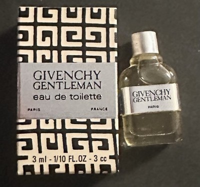 Original VINTAGE GIVENCHY GENTLEMAN 0.1oz/3ml EDT Miniature Splash discontinued