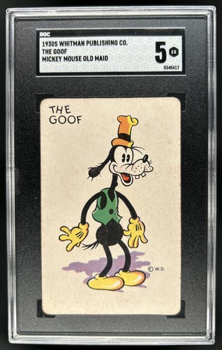 1930s Whitman Publishing Co. The Goof Mickey Mouse Old Maid SGC 5