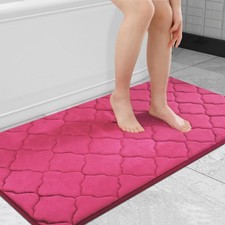 OLANLY Memory Foam Bath Mat Rug 44x24, Ultra Soft and Absorbent Bathroom Rugs, N