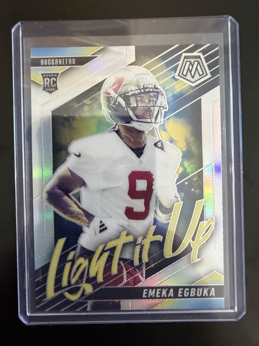 2025 Panini Mosaic Light It Up Silver RC Prizm Emeka Egbuka