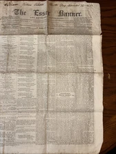 Early Saturday Nov 16 1839 The Essex Banner Newspaper Haverhill MA